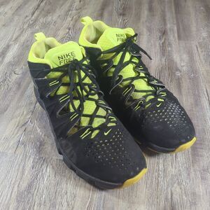 Nike Free Trainer 7.0 Black/Volt Mens Cross Trainers 599086-010 NeonYellow Sz 14